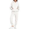 imageANRABESS Womens 2 Piece Outfits Lounge Hoodie Oversized Sweatshirt Jogger Sweatpants Y2K Tracksuit Sweatsuit Set Fall ClothesWhite