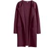 imageANRABESS Womens Cardigan Sweater Open Front Knit Long Coatigan Dressy Casual Jacket Coat 2025 Fall Outfits Classy ClothesWine Red