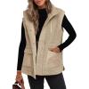 imageANRABESS Womens Fleece Vest Loose Warm Button Down Fall Fuzzy Sherpa Jackets Fuzzy Vest With Pockets Winter OuterwearBeige