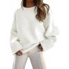 imageANRABESS Womens Oversized Sweaters 2025 Long Sleeve Fuzzy Knit Casual Chunky Pullover Sweater Fall Outfits ClothesWhite