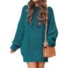 imageANRABESS Womens Sweater Dress Oversized Cable Knit Chunky Long Sleeve Short Dresses 2025 Fall Outfits Vacation Winter ClothesOpal