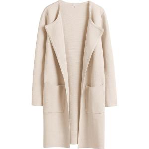 imageANRABESS Womens Cardigan Sweater Open Front Knit Long Coatigan Dressy Casual Jacket Coat 2025 Fall Outfits Classy ClothesBeige