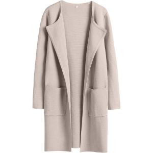 imageANRABESS Womens Cardigan Sweater Open Front Knit Long Coatigan Dressy Casual Jacket Coat 2025 Fall Outfits Classy ClothesGray Apricort