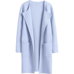 imageANRABESS Womens Cardigan Sweater Open Front Knit Long Coatigan Dressy Casual Jacket Coat 2025 Fall Outfits Classy ClothesSky Blue