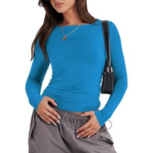 imageANRABESS Womens Long Sleeve Shirts Tight Fitted Going Out Crop Tops Crewneck Basic Tee Y2k Fall Outfits Teens Girls ClothesRoyal Blue