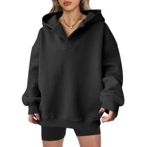 imageANRABESS Womens Oversized Hoodies V Neck Sweatshirts Fleece Long Sleeve Pullover Y2K Clothes 2025 Fall Trendy OutfitsBlack