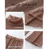 imageANRABESS 2 Piece Lounge Sets for Women Turtleneck Pajama Knit Long Sleeve Tops Pants Matching Pj Set Casual 2025 Fall ClothesBrown