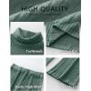 imageANRABESS 2 Piece Lounge Sets for Women Turtleneck Pajama Knit Long Sleeve Tops Pants Matching Pj Set Casual 2025 Fall ClothesGreen