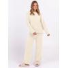 imageANRABESS 2 Piece Sets for Women Fall Fuzzy Fleece Pajama Sweater Knit Top Wide Leg Pants Loungewear 2025 Winter Cozy OutfitsBeige