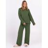 imageANRABESS 2 Piece Sets for Women Fall Fuzzy Fleece Pajama Sweater Knit Top Wide Leg Pants Loungewear 2025 Winter Cozy OutfitsLawn Green