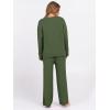 imageANRABESS 2 Piece Sets for Women Fall Fuzzy Fleece Pajama Sweater Knit Top Wide Leg Pants Loungewear 2025 Winter Cozy OutfitsLawn Green