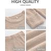 imageANRABESS 2 Piece Sets for Women Fall Fuzzy Fleece Pajama Sweater Knit Top Wide Leg Pants Loungewear 2025 Winter Cozy OutfitsLight Khaki