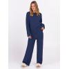 imageANRABESS 2 Piece Sets for Women Fall Fuzzy Fleece Pajama Sweater Knit Top Wide Leg Pants Loungewear 2025 Winter Cozy OutfitsNavy Blue