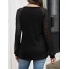 imageANRABESS Lace Long Sleeve Tops for Women 2025 Fall Business Casual V Neck Shirts Work Office Trendy Blouses Fashion OutfitsBlack