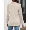 imageANRABESS Lace Long Sleeve Tops for Women 2025 Fall Business Casual V Neck Shirts Work Office Trendy Blouses Fashion OutfitsLight Khaki
