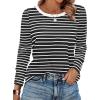 imageANRABESS Long Sleeve Shirts for Women Crewneck Basic Tee Striped Tops 2025 Fall Casual Loose Fit T Shirts Fashion OutfitsBlack Stripe