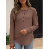 imageANRABESS Long Sleeve Shirts for Women Henley Tops Dressy Casual TShirts Blouses 2025 Fall Lightweight SweatersBrown