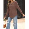 imageANRABESS Long Sleeve Shirts for Women Henley Tops Dressy Casual TShirts Blouses 2025 Fall Lightweight SweatersBrown