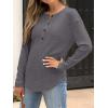 imageANRABESS Long Sleeve Shirts for Women Henley Tops Dressy Casual TShirts Blouses 2025 Fall Lightweight SweatersDark Gray