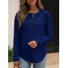 imageANRABESS Long Sleeve Shirts for Women Henley Tops Dressy Casual TShirts Blouses 2025 Fall Lightweight SweatersDeep Blue