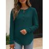 imageANRABESS Long Sleeve Shirts for Women Henley Tops Dressy Casual TShirts Blouses 2025 Fall Lightweight SweatersDeep Green