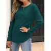 imageANRABESS Long Sleeve Shirts for Women Henley Tops Dressy Casual TShirts Blouses 2025 Fall Lightweight SweatersDeep Green