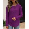 imageANRABESS Long Sleeve Shirts for Women Henley Tops Dressy Casual TShirts Blouses 2025 Fall Lightweight SweatersDeep Purple