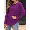 imageANRABESS Long Sleeve Shirts for Women Henley Tops Dressy Casual TShirts Blouses 2025 Fall Lightweight SweatersDeep Purple