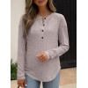 imageANRABESS Long Sleeve Shirts for Women Henley Tops Dressy Casual TShirts Blouses 2025 Fall Lightweight SweatersDusty Apricot
