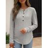 imageANRABESS Long Sleeve Shirts for Women Henley Tops Dressy Casual TShirts Blouses 2025 Fall Lightweight SweatersGray Green
