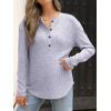 imageANRABESS Long Sleeve Shirts for Women Henley Tops Dressy Casual TShirts Blouses 2025 Fall Lightweight SweatersGrey