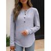 imageANRABESS Long Sleeve Shirts for Women Henley Tops Dressy Casual TShirts Blouses 2025 Fall Lightweight SweatersGrey