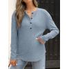 imageANRABESS Long Sleeve Shirts for Women Henley Tops Dressy Casual TShirts Blouses 2025 Fall Lightweight SweatersLight Blue