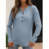 imageANRABESS Long Sleeve Shirts for Women Henley Tops Dressy Casual TShirts Blouses 2025 Fall Lightweight SweatersLight Blue