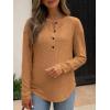 imageANRABESS Long Sleeve Shirts for Women Henley Tops Dressy Casual TShirts Blouses 2025 Fall Lightweight SweatersRust Orange