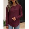 imageANRABESS Long Sleeve Shirts for Women Henley Tops Dressy Casual TShirts Blouses 2025 Fall Lightweight SweatersRust Red
