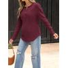 imageANRABESS Long Sleeve Shirts for Women Henley Tops Dressy Casual TShirts Blouses 2025 Fall Lightweight SweatersRust Red