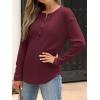 imageANRABESS Long Sleeve Shirts for Women Henley Tops Dressy Casual TShirts Blouses 2025 Fall Lightweight SweatersRust Red
