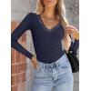 imageANRABESS Long Sleeve Shirts for Women Lace V Neck Rib Knit Slim Fit Basic Tee Tops 2025 Casual TShirt Going Out Fall OutfitsNavy Blue