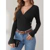 imageANRABESS Long Sleeve Shirts for Women Sexy Sweater V Neck Ribbed Knit Slim Fit Wrap Top 2025 Fall Casual Fashion ClothesBlack