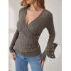 imageANRABESS Long Sleeve Shirts for Women Sexy Sweater V Neck Ribbed Knit Slim Fit Wrap Top 2025 Fall Casual Fashion ClothesCool Ash Brown