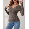 imageANRABESS Long Sleeve Shirts for Women Sexy Sweater V Neck Ribbed Knit Slim Fit Wrap Top 2025 Fall Casual Fashion ClothesCool Ash Brown