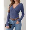 imageANRABESS Long Sleeve Shirts for Women Sexy Sweater V Neck Ribbed Knit Slim Fit Wrap Top 2025 Fall Casual Fashion ClothesDark Blue