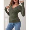 imageANRABESS Long Sleeve Shirts for Women Sexy Sweater V Neck Ribbed Knit Slim Fit Wrap Top 2025 Fall Casual Fashion ClothesDeep Green
