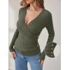 imageANRABESS Long Sleeve Shirts for Women Sexy Sweater V Neck Ribbed Knit Slim Fit Wrap Top 2025 Fall Casual Fashion ClothesDeep Green