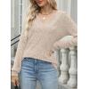 imageANRABESS Long Sleeve Shirts for Women V Neck Tunic Tops Business Casual Loose Fall Lightweight Sweaters Fashion Clothes 2025Beige