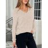 imageANRABESS Long Sleeve Shirts for Women V Neck Tunic Tops Business Casual Loose Fall Lightweight Sweaters Fashion Clothes 2025Beige
