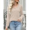 imageANRABESS Long Sleeve Shirts for Women V Neck Tunic Tops Business Casual Loose Fall Lightweight Sweaters Fashion Clothes 2025Beige