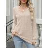 imageANRABESS Long Sleeve Shirts for Women V Neck Tunic Tops Business Casual Loose Fall Lightweight Sweaters Fashion Clothes 2025Beige