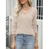 imageANRABESS Long Sleeve Shirts for Women V Neck Tunic Tops Business Casual Loose Fall Lightweight Sweaters Fashion Clothes 2025Beige